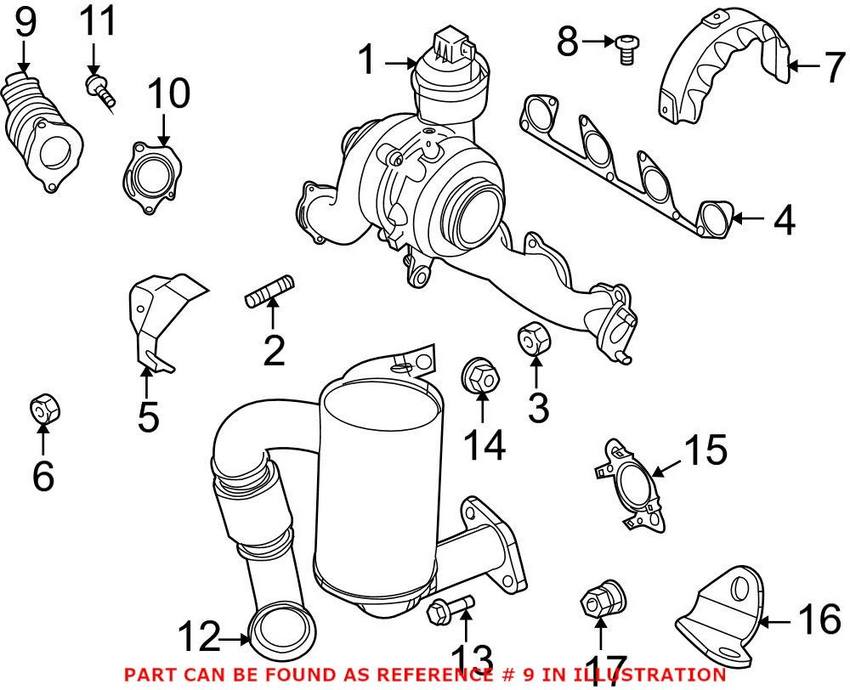 VW Turbocharger Noise Damper 03L131111Q